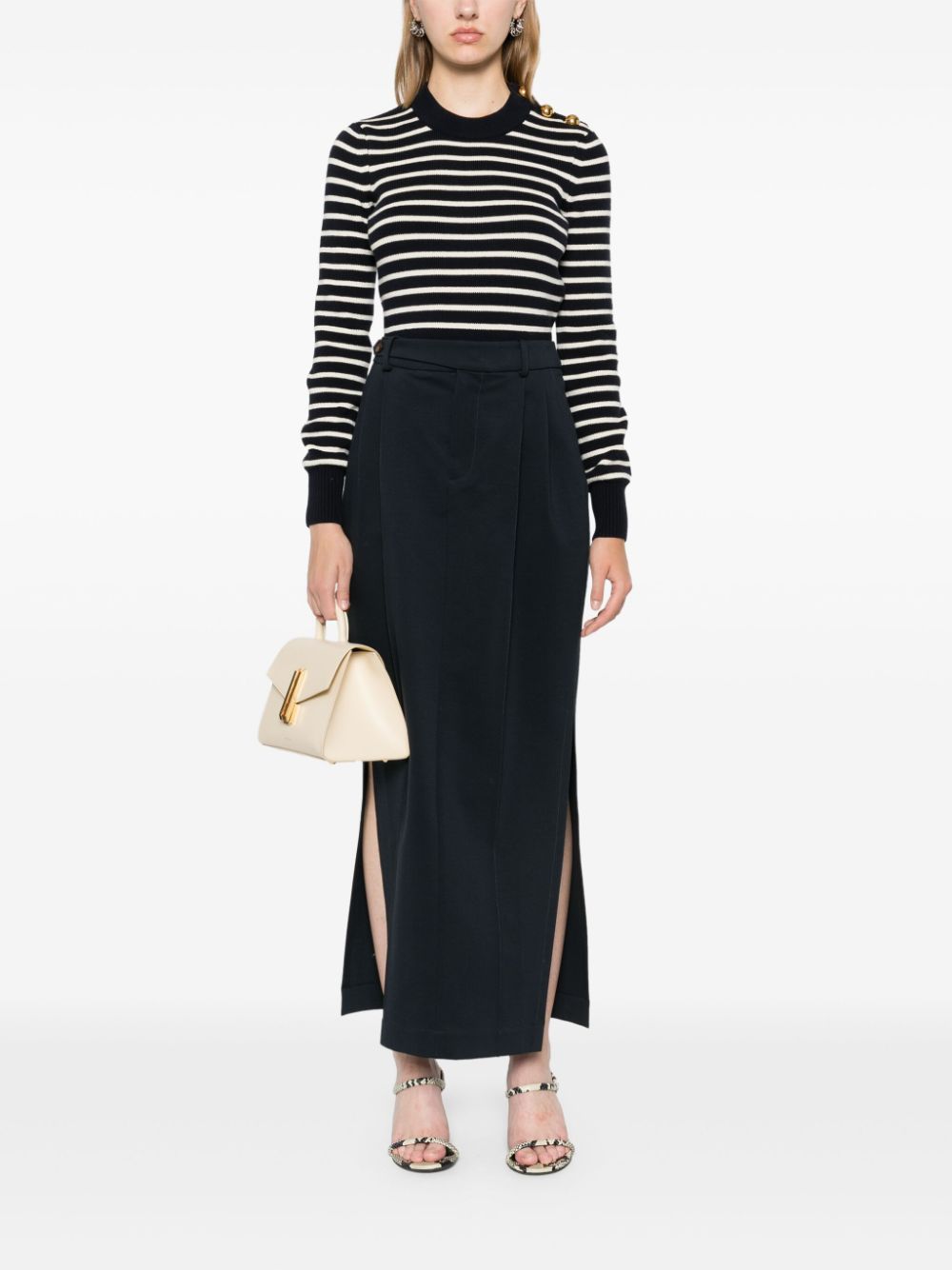 Brunello Cucinelli  pleat-detailing pencil skirt