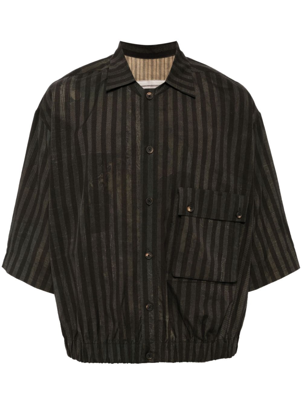 Ziggy Chen  striped shirt jacket