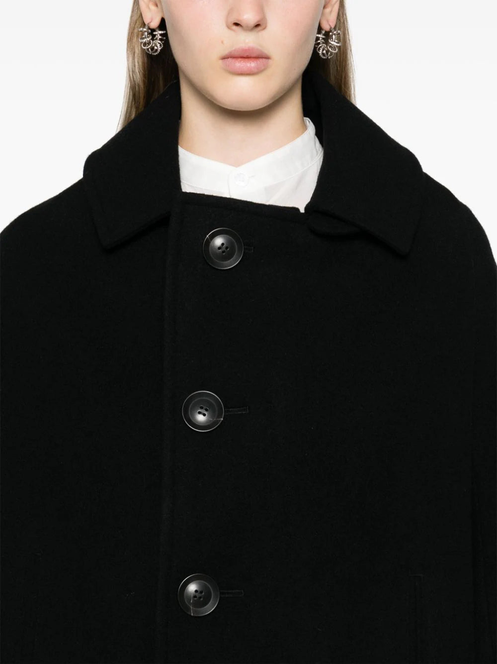Y's spread-collar single-breasted jacket