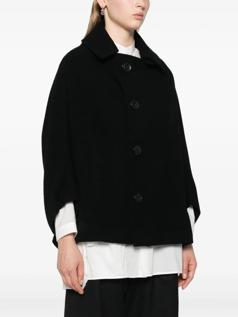 Y's spread-collar single-breasted jacket
