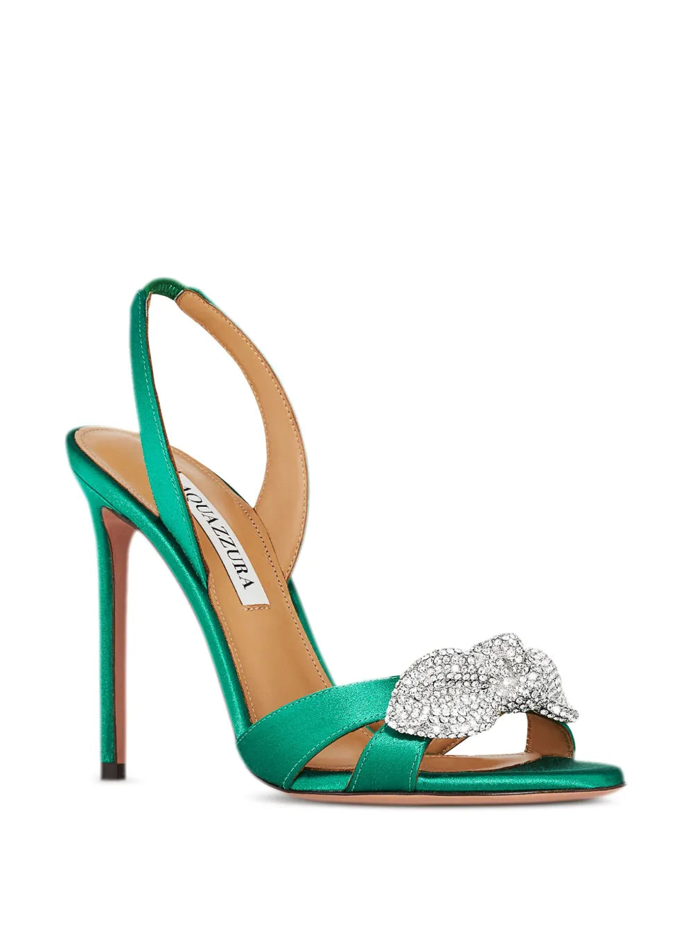 Aquazzura  105mm Very Bow Tie Crystal sandals