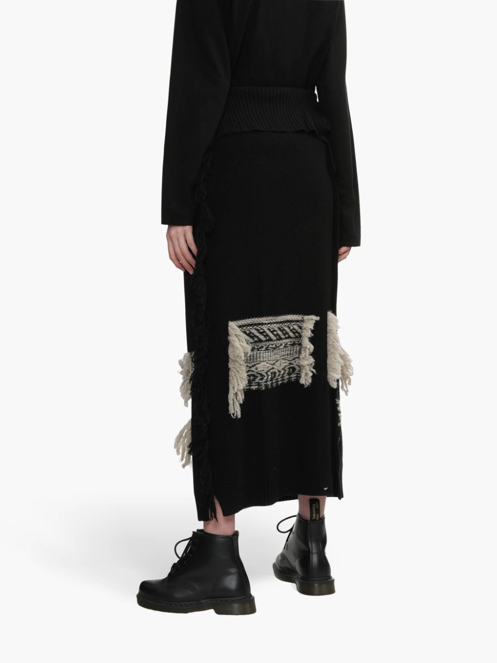 Y's fringed detailing maxiskirt