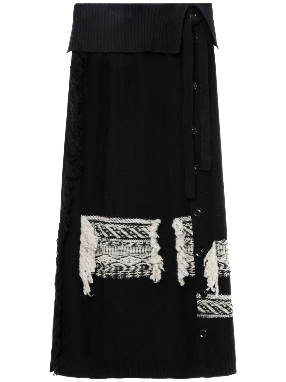 Y's  fringed detailing maxiskirt
