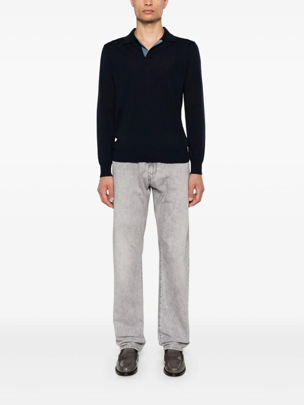 Canali  merino wool polo shirt