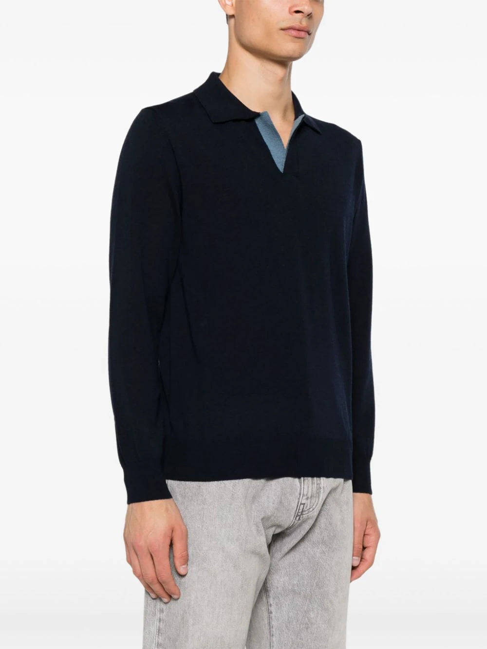 Canali  merino wool polo shirt