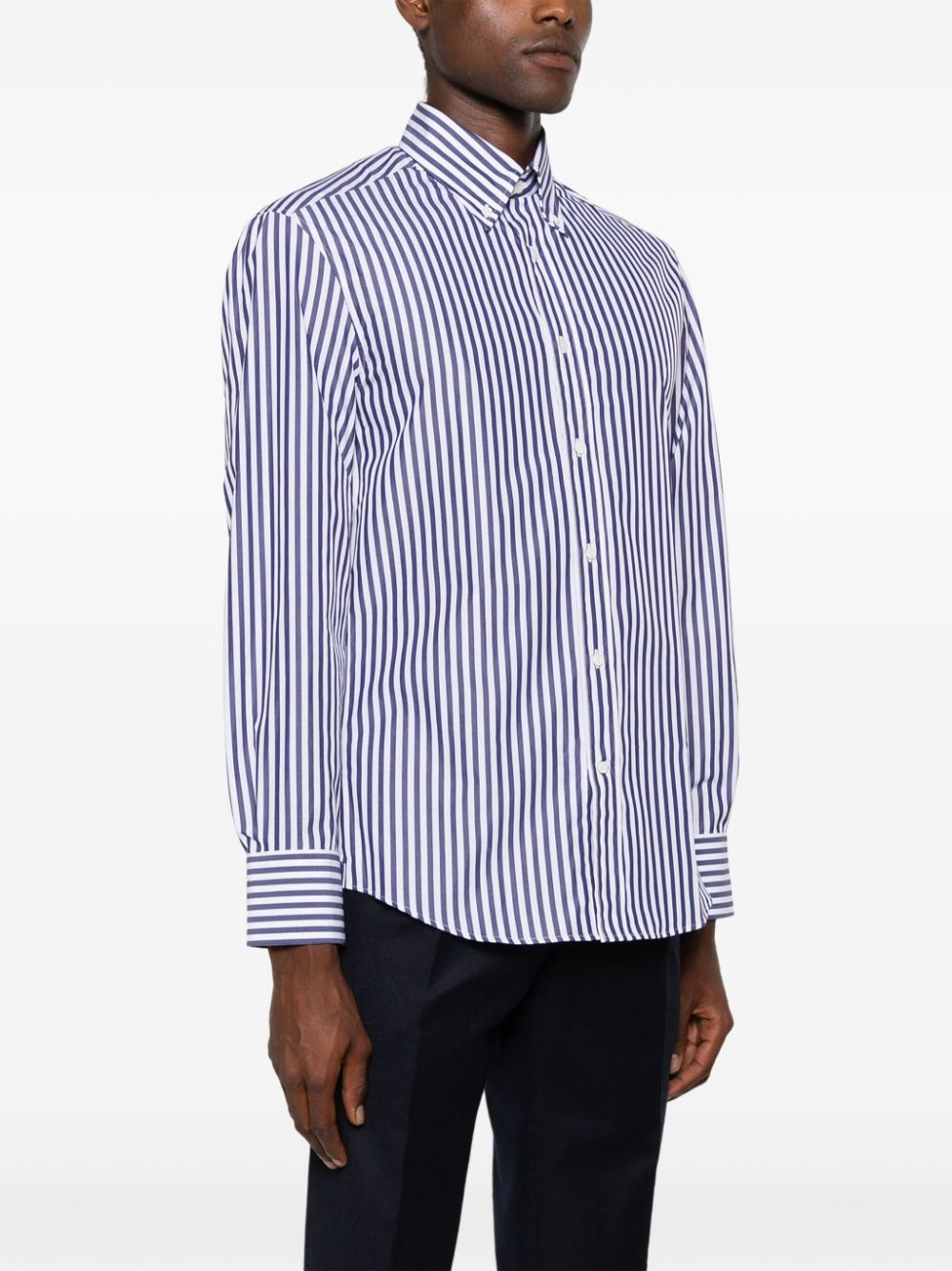 Brunello Cucinelli  striped poplin shirt