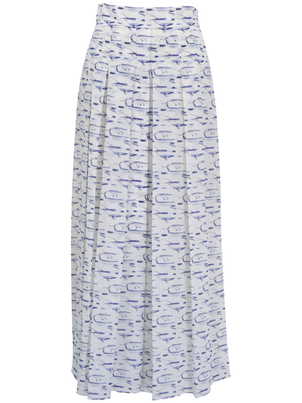 Akris  abstract-print A-line skirt