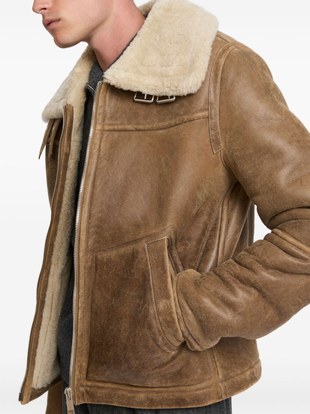 Yves Salomon shearling bomber jacket