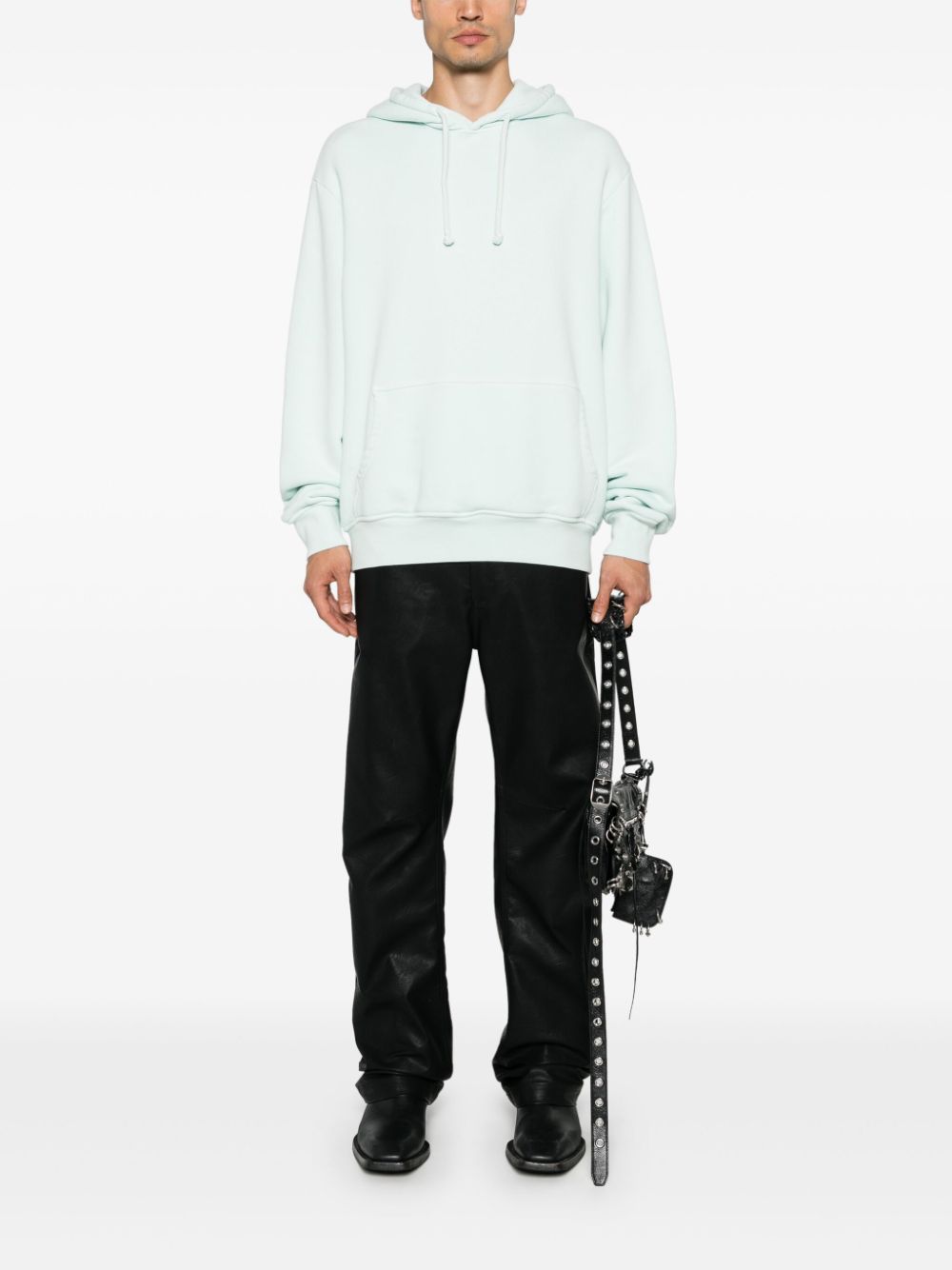 424  logo-embroidered hoodie