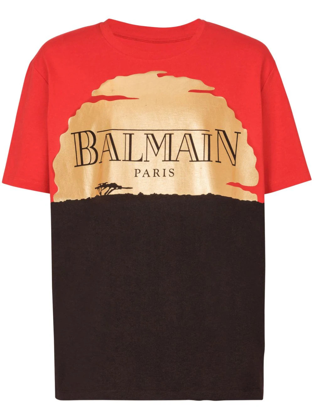 Balmain  x Disney sunset-print T-shirt