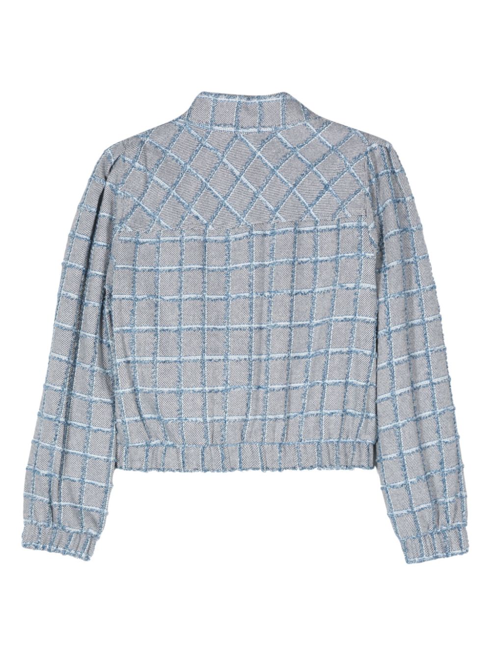 BOSS  check-pattern tweed jacket