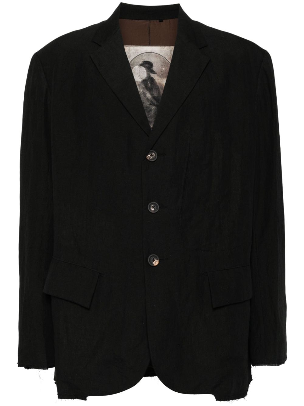 Ziggy Chen linen loose fit blazer