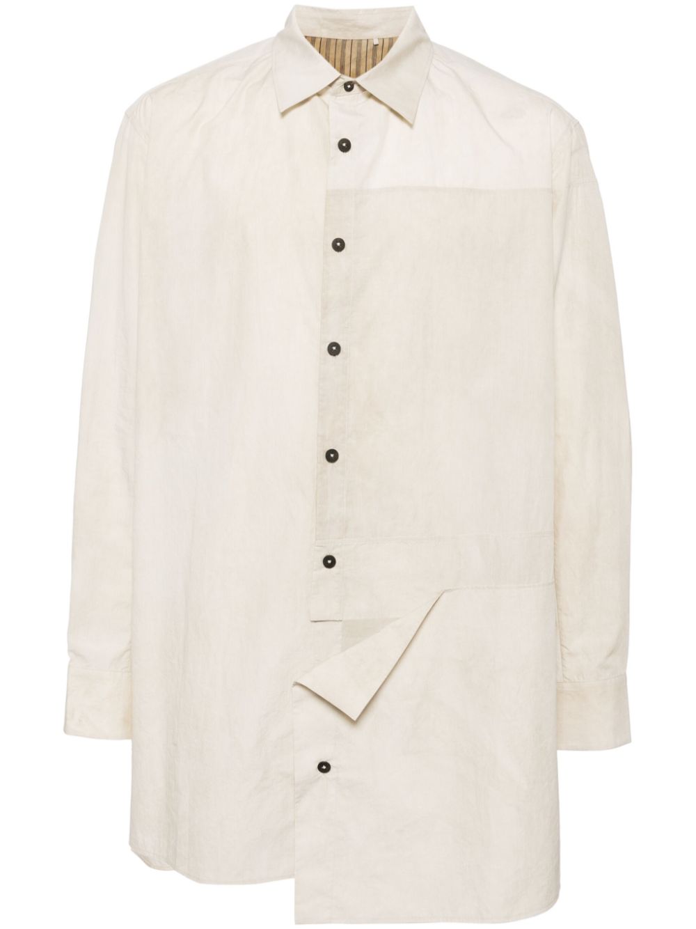 Ziggy Chen  cut out panels cotton Shirt