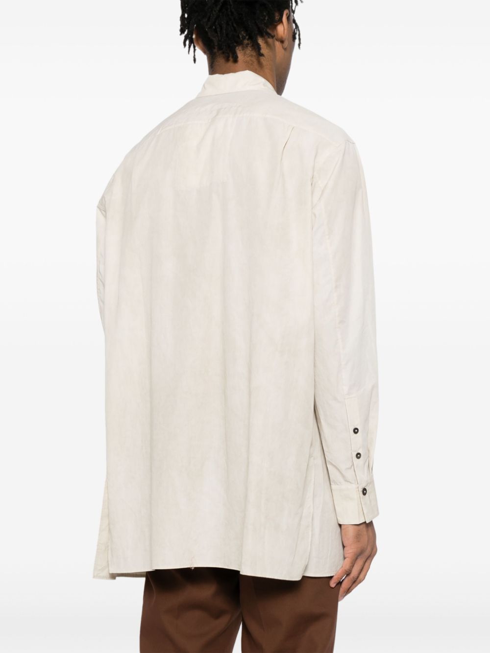 Ziggy Chen  cut out panels cotton Shirt