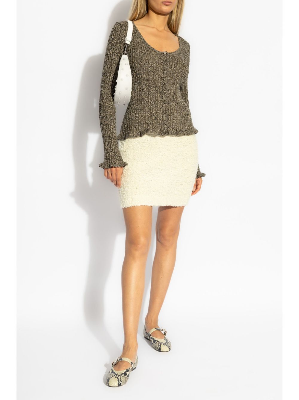 Blumarine wool fitted skirt