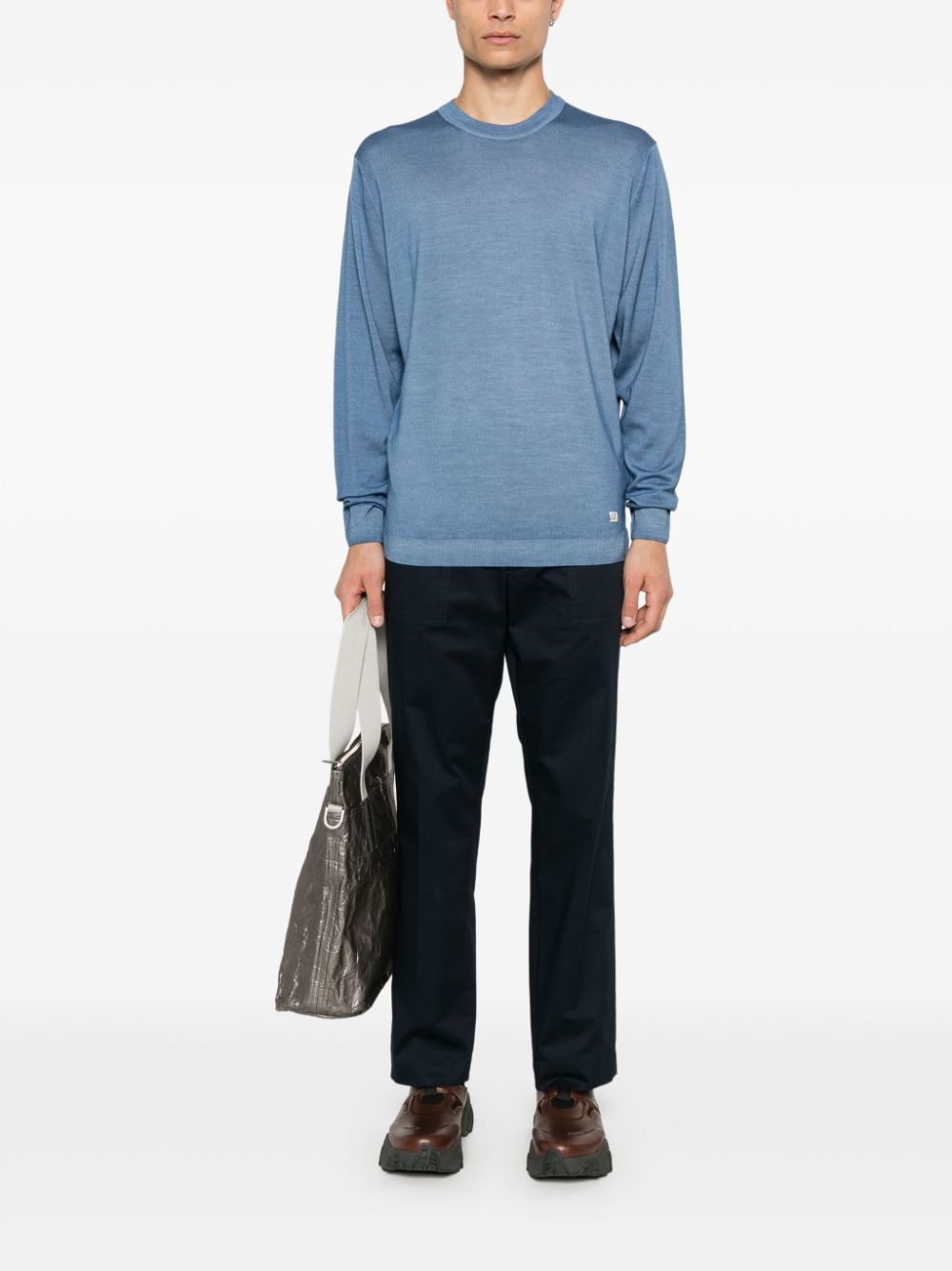 C.P. Company logo-patch sweater