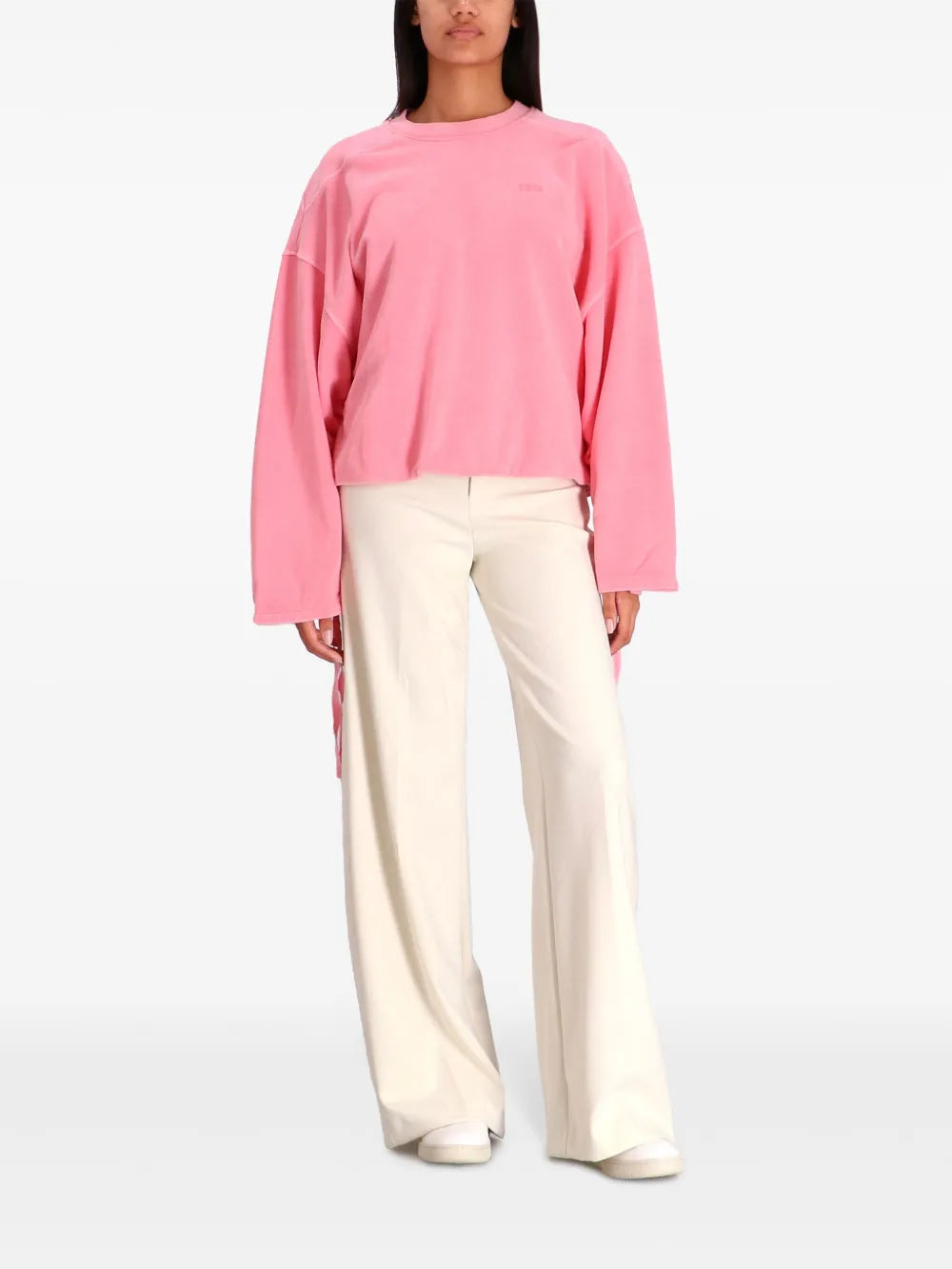 BOSS  drawstring-cuffs cotton sweatshirt