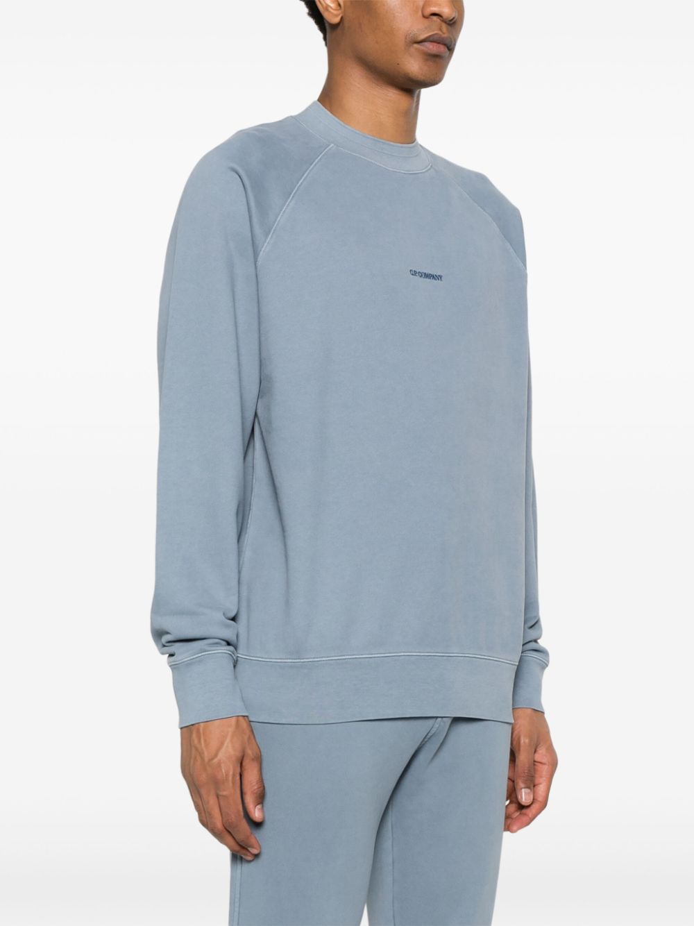 C.P. Company  logo-embroidered fleece sweatshirt