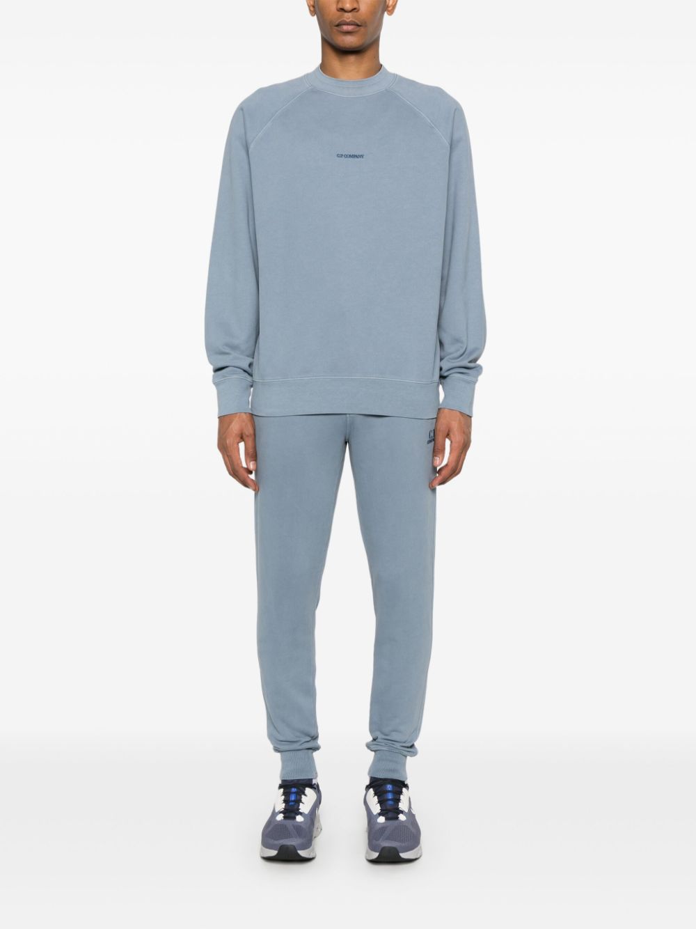 C.P. Company  logo-embroidered fleece sweatshirt
