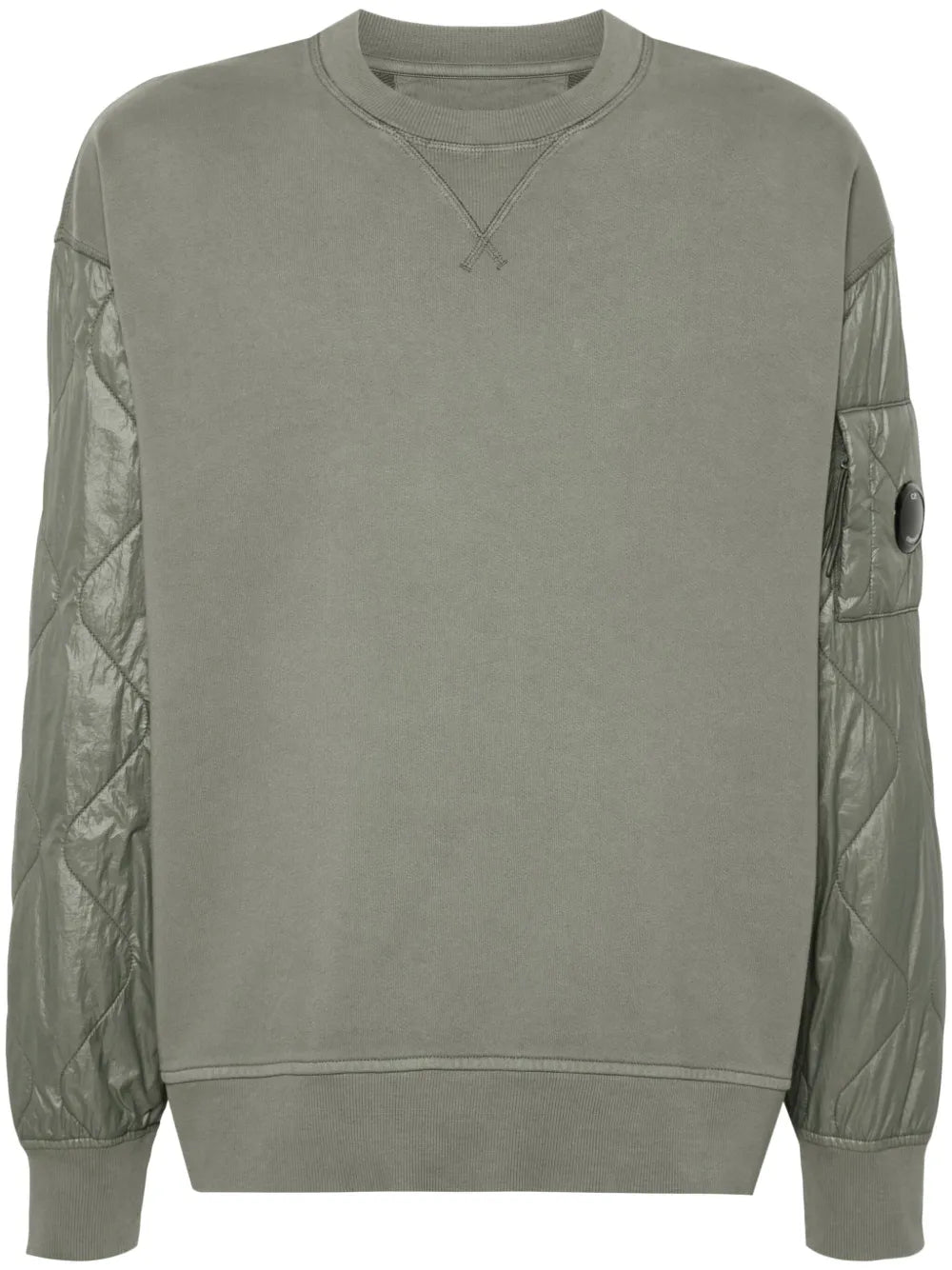 C.P. Company  quilted-panels crew-neck sweatshirt