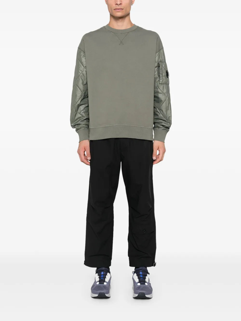 C.P. Company quilted-panels crew-neck sweatshirt