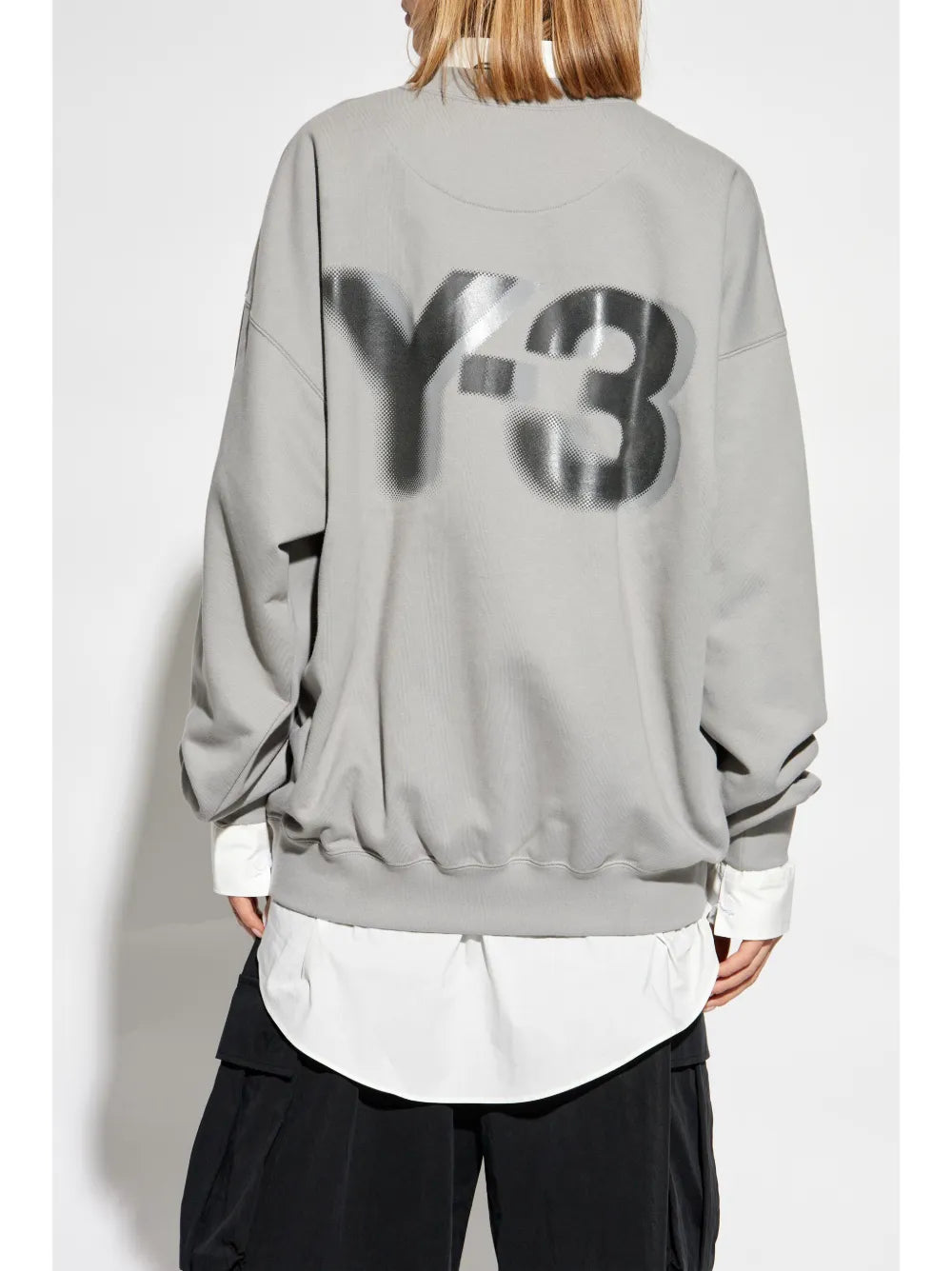 Y-3  logo-printed crew neck sweatshirt