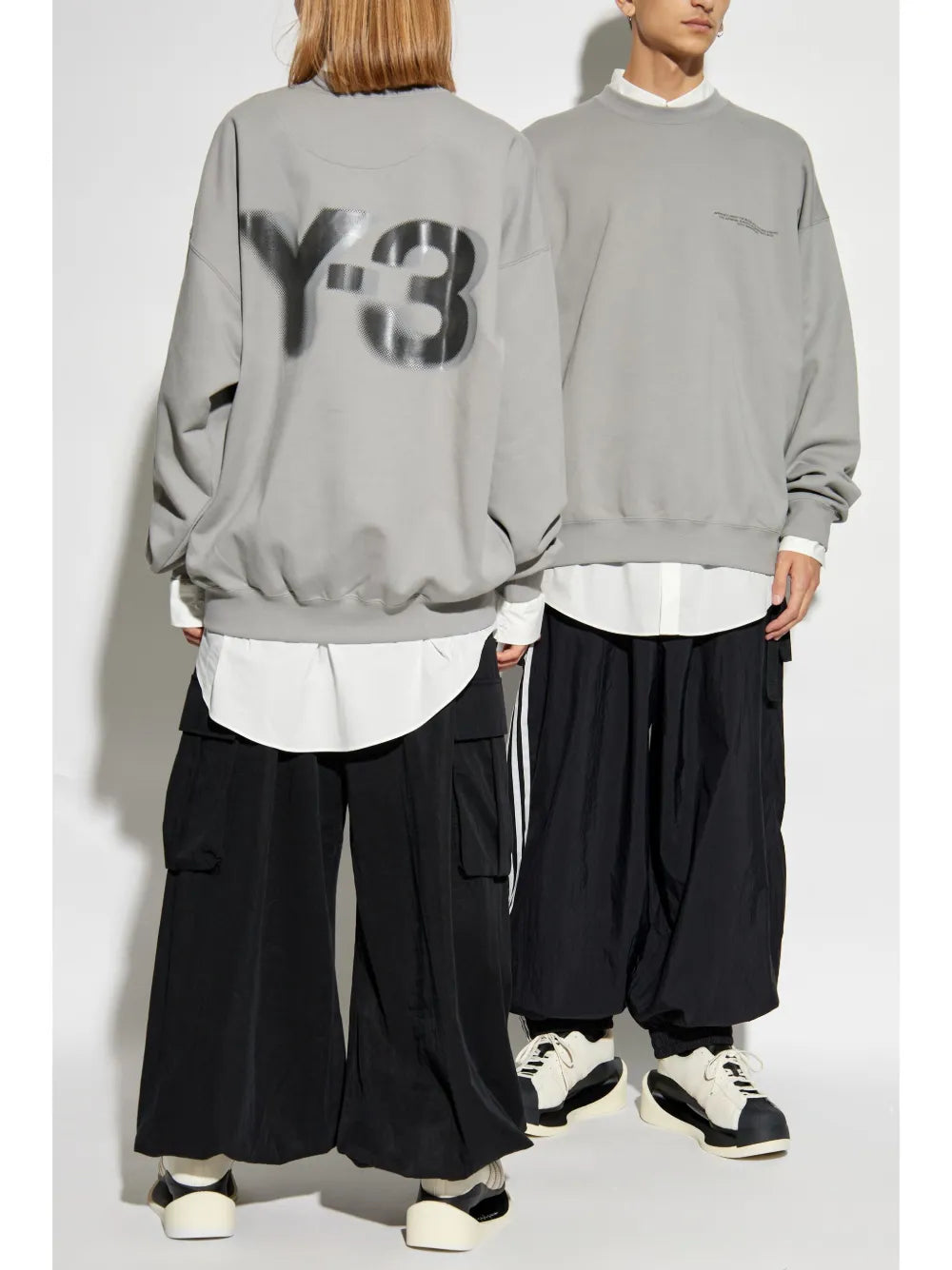 Y-3  logo-printed crew neck sweatshirt
