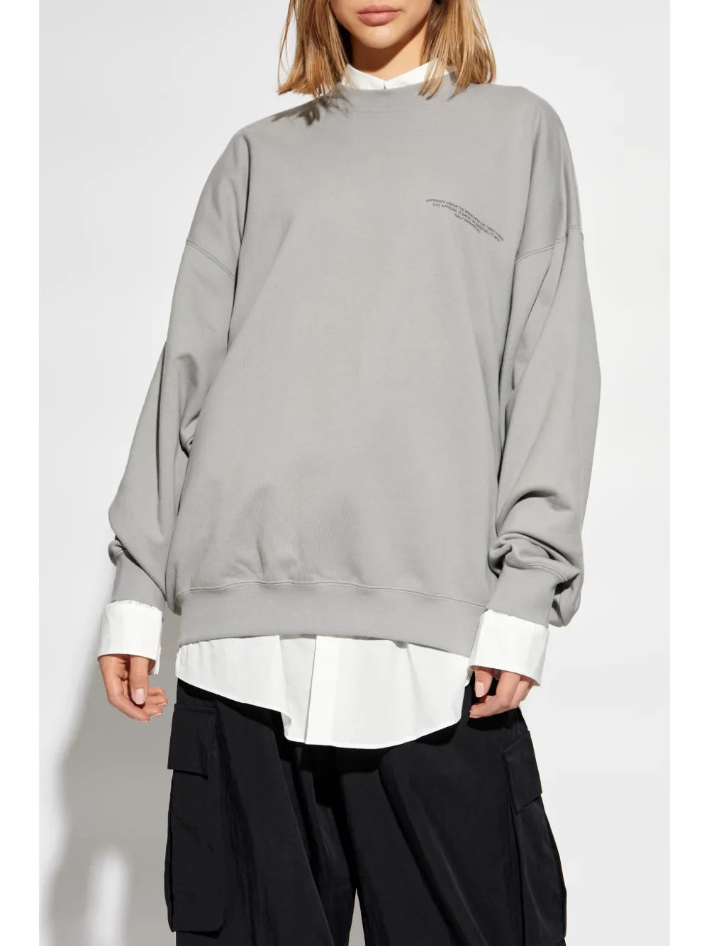 Y-3  logo-printed crew neck sweatshirt
