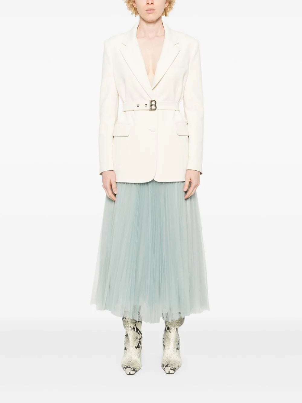 WINSET  logo-plaque midi skirt