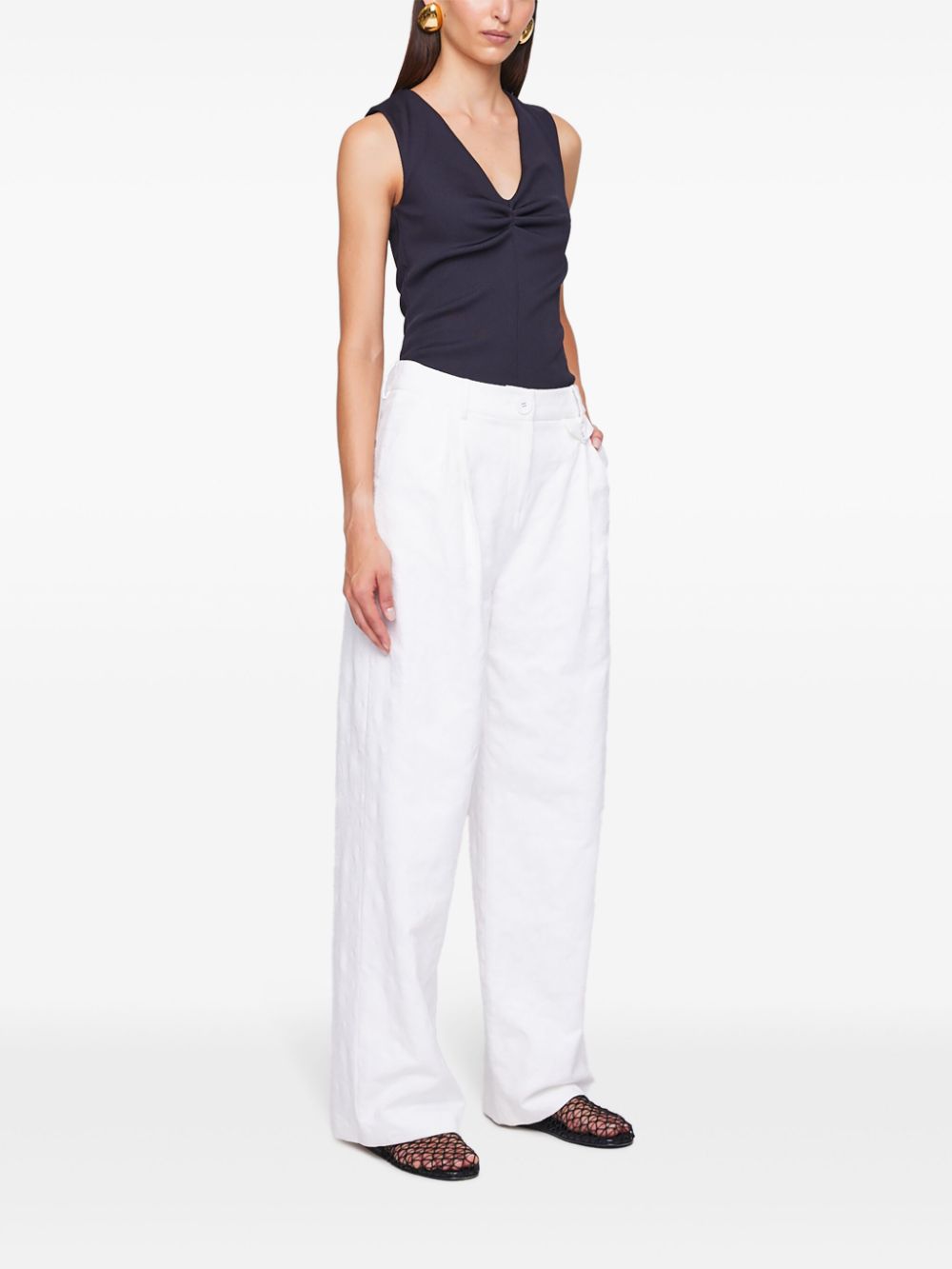 Anna Quan  pleat detailing straight-legged trousers