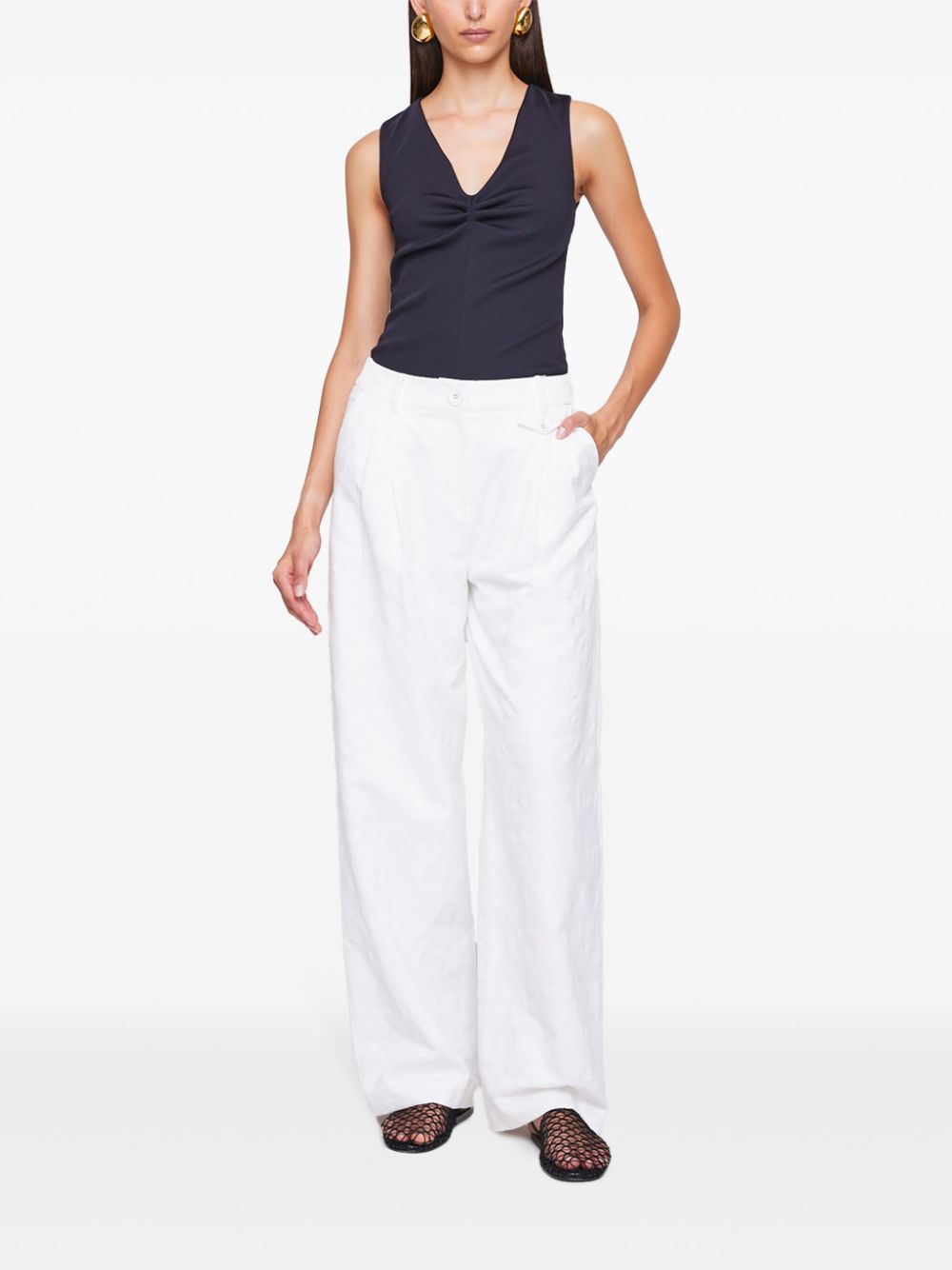 Anna Quan  pleat detailing straight-legged trousers