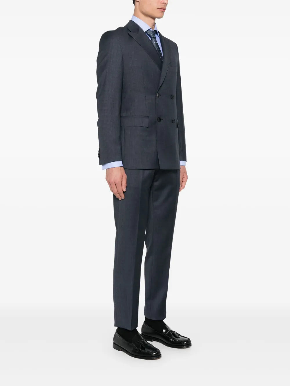 BOSS  virgin-wool double-breasted suit