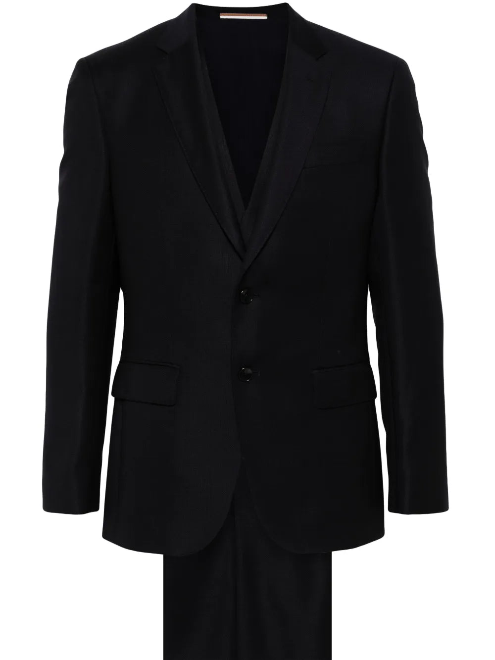 BOSS  micro-pattern virgin-wool suit