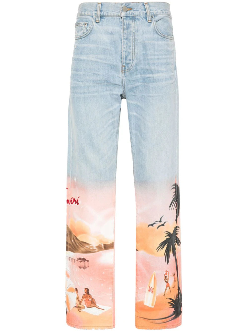 AMIRI  logo-embroidered jeans