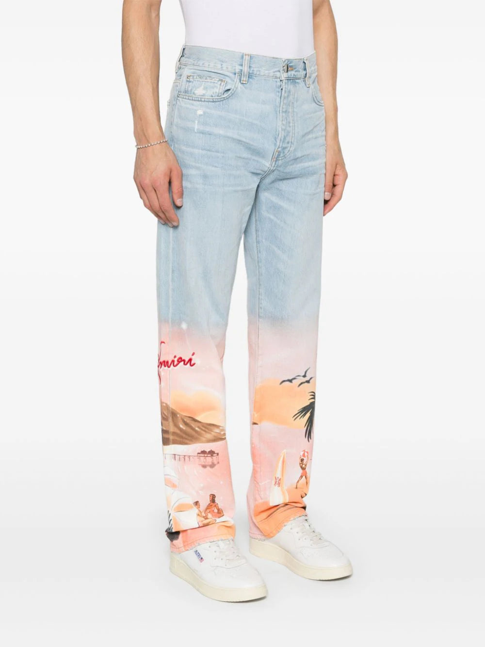 AMIRI logo-embroidered jeans