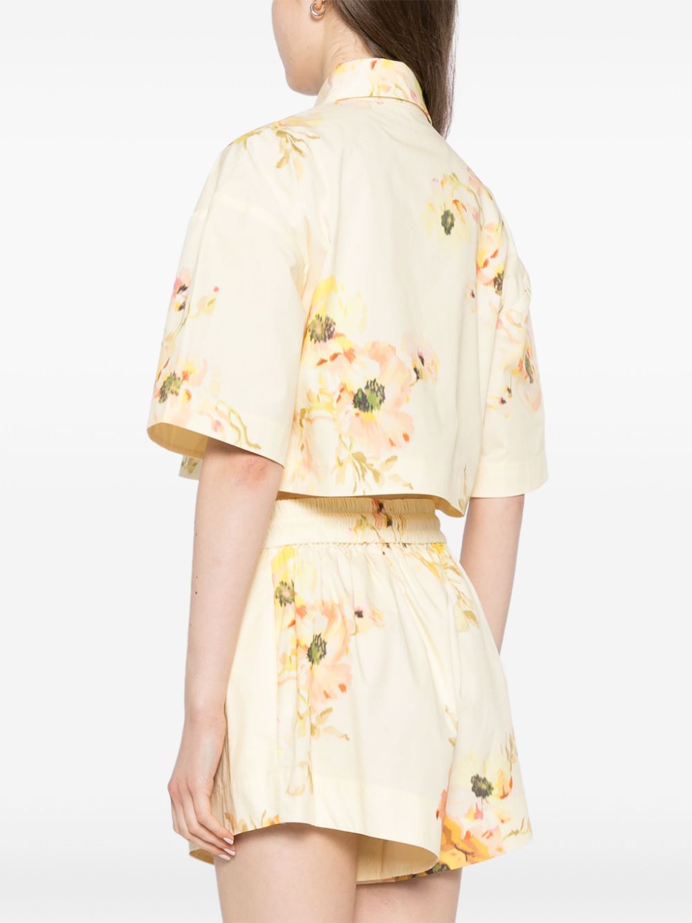 ZIMMERMANN  Lightburst relaxed crop shirt