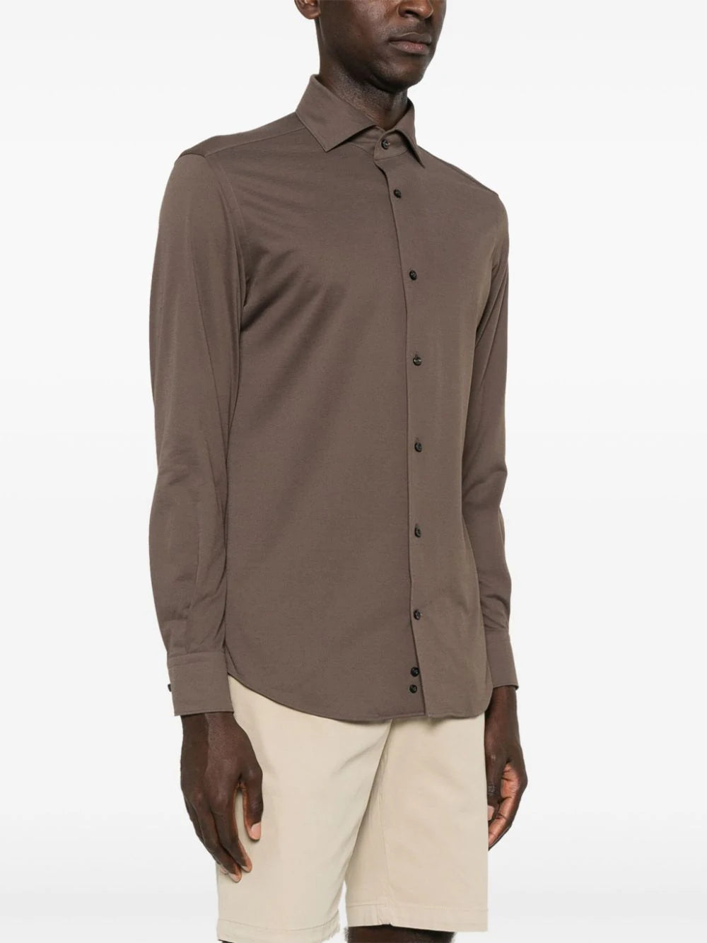 Boggi Milano Japanese-jersey shirt