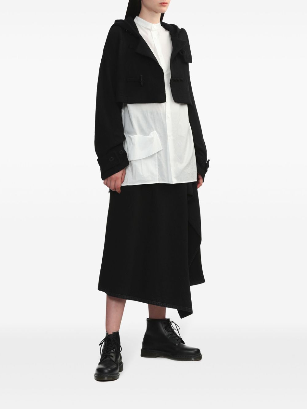 Y's  cropped duffle jacket