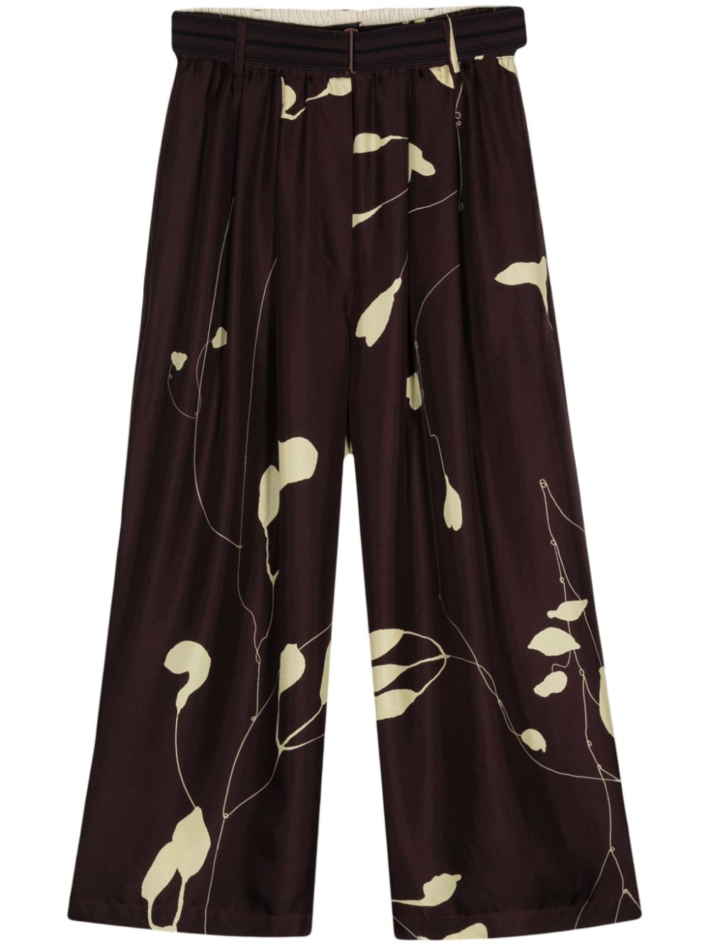 Alysi  leaf-print trousers