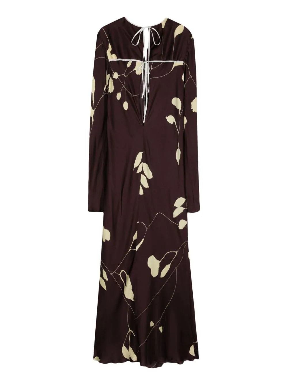 Alysi  leaf-print maxi dress