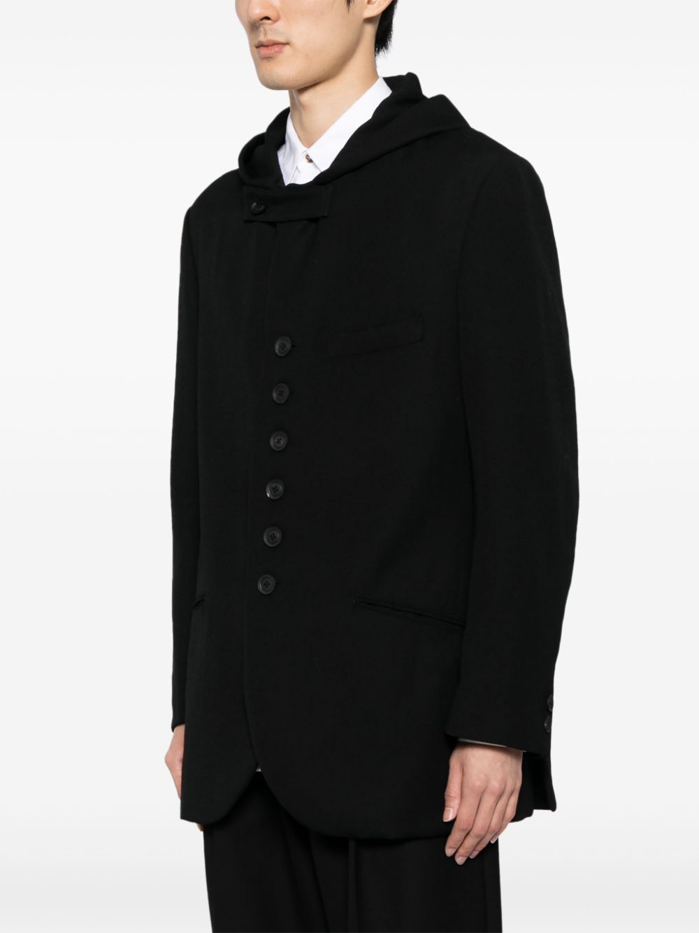 Yohji Yamamoto hooded wool jacket