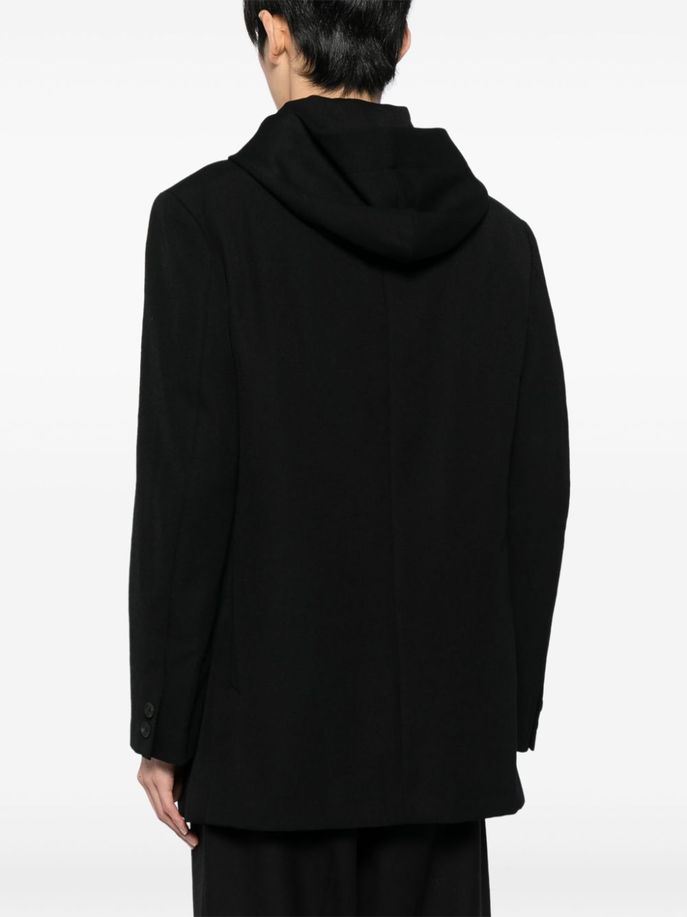 Yohji Yamamoto hooded wool jacket