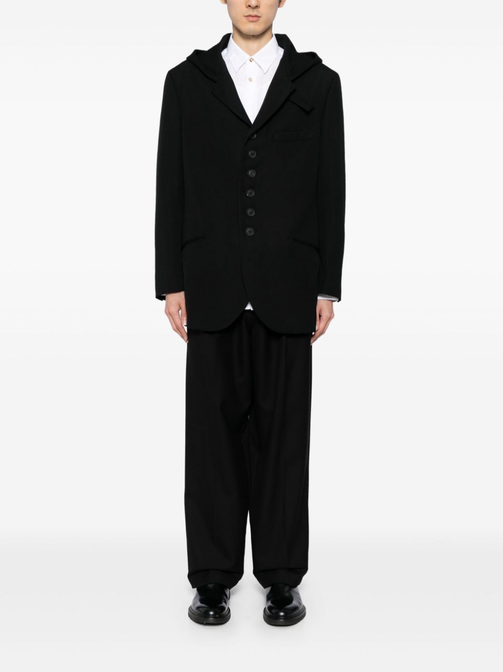 Yohji Yamamoto hooded wool jacket