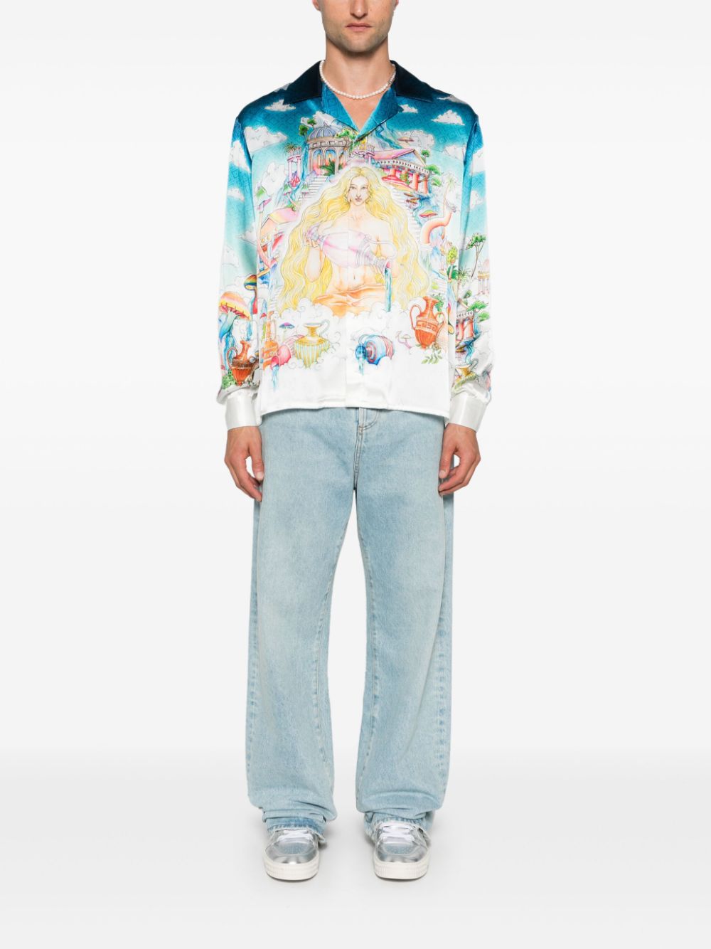 Casablanca  motif-print shirt
