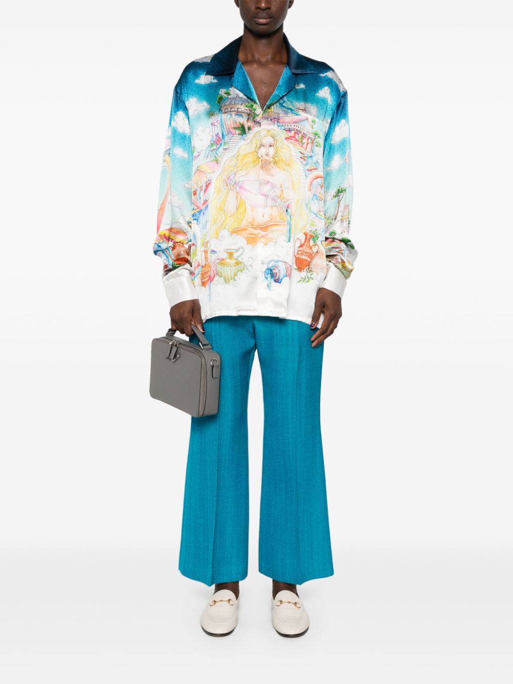Casablanca  motif-print shirt