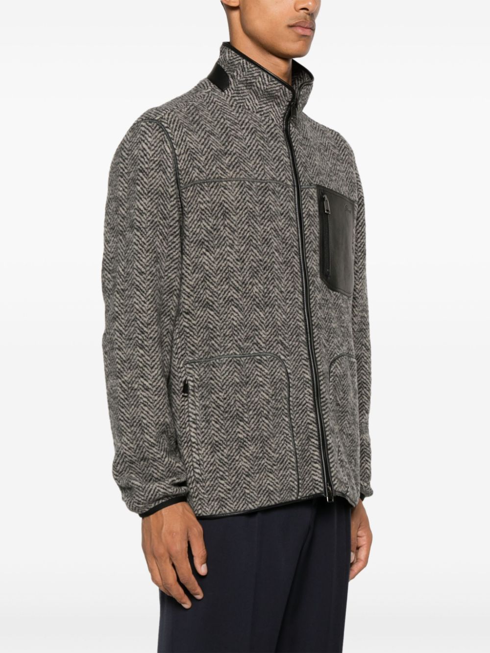 Brioni logo-debossed jacket