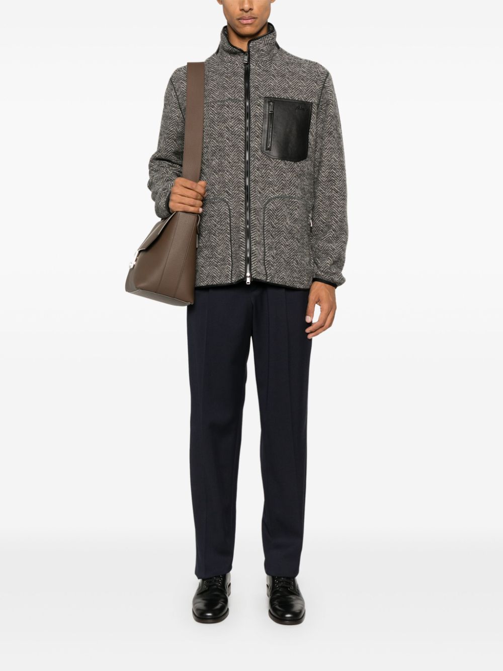 Brioni logo-debossed jacket