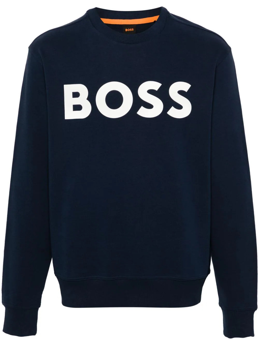 BOSS  rubber print-logo cotton-terry sweatshirt
