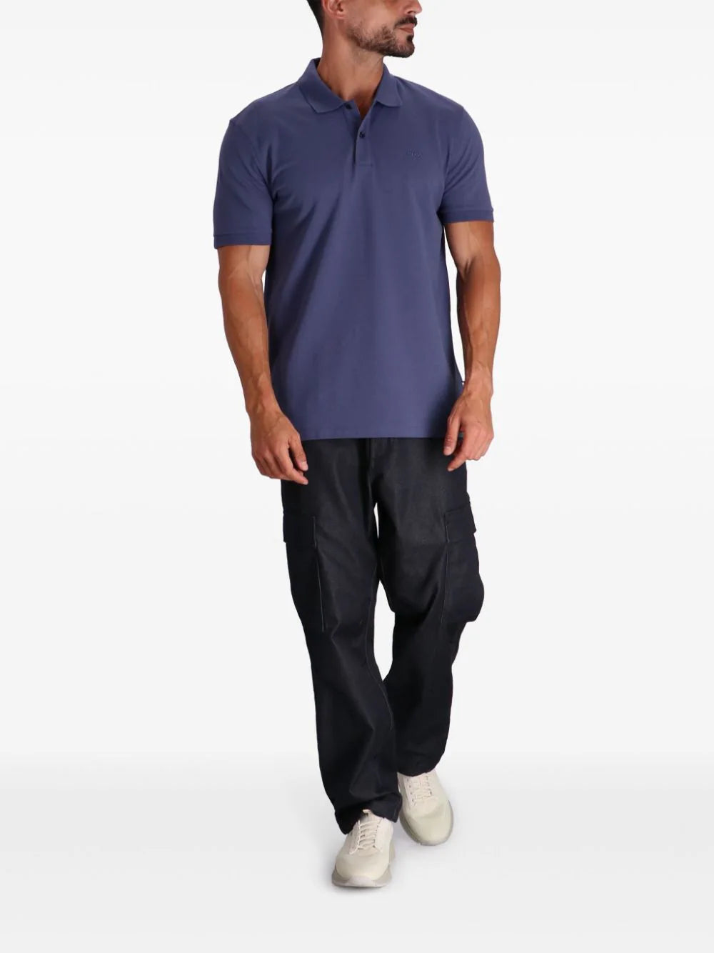 BOSS  logo-embroidered polo shirt