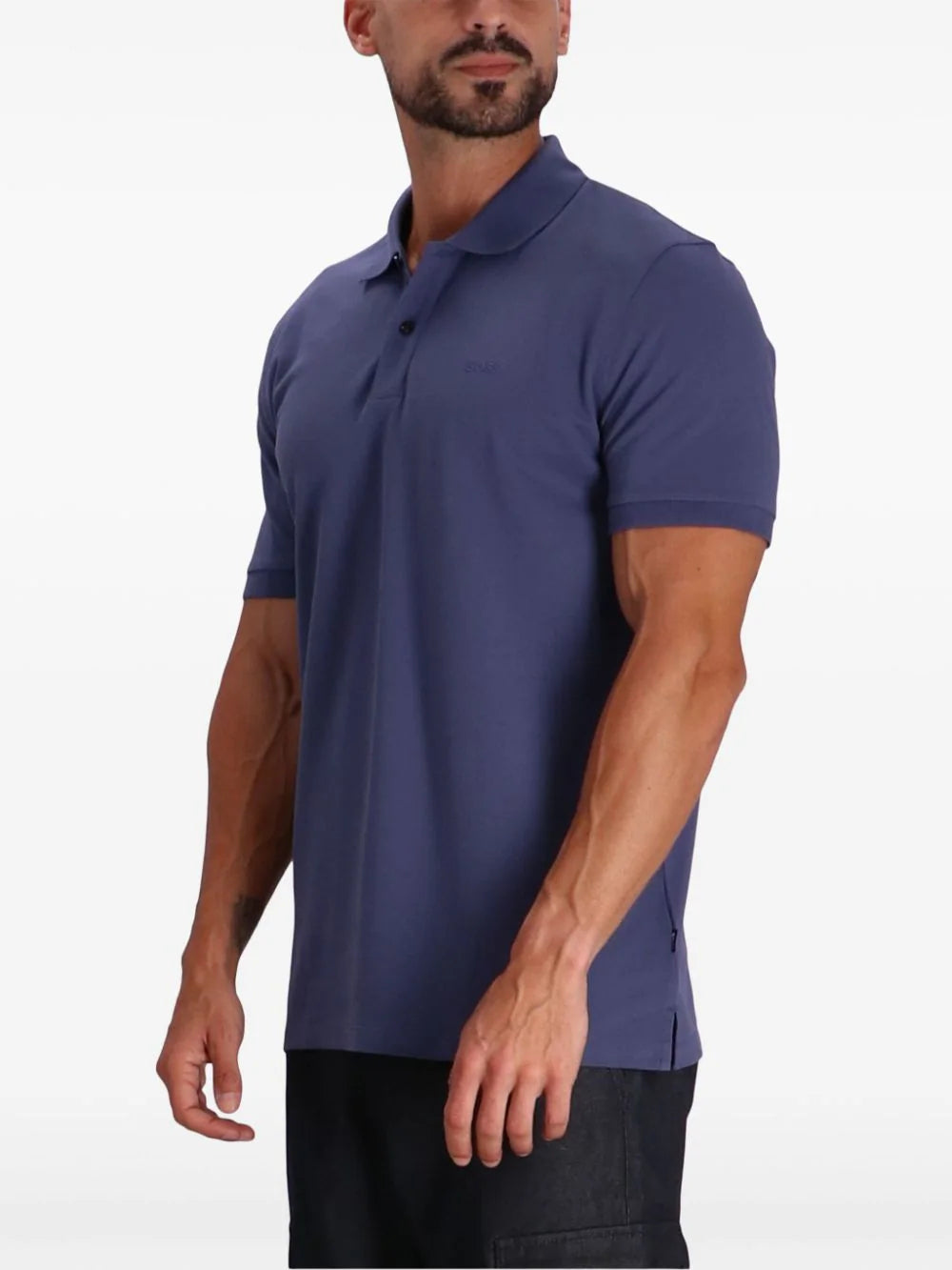 BOSS  logo-embroidered polo shirt
